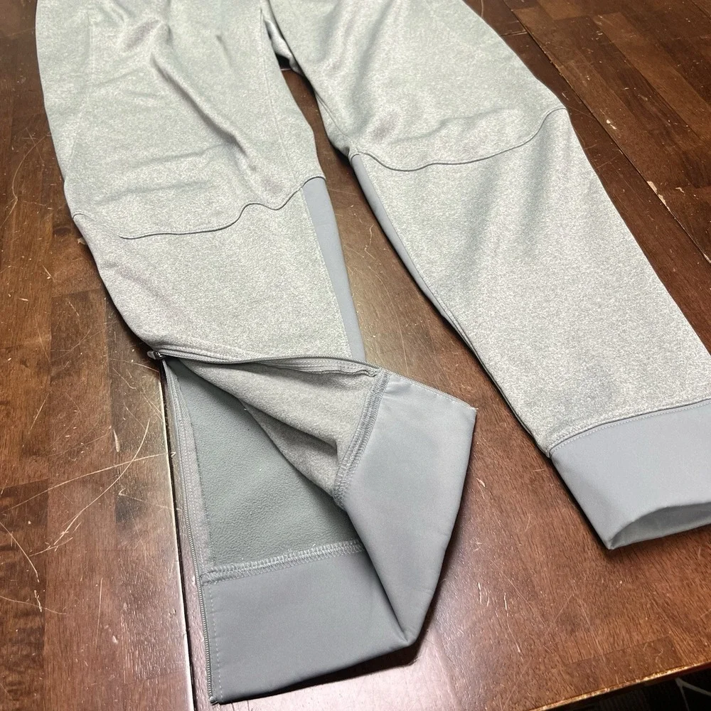 Nike Men's Jogger Large‎ Dri Fit Gym Ankle Zip Holographic Swoosh Zip Padding
